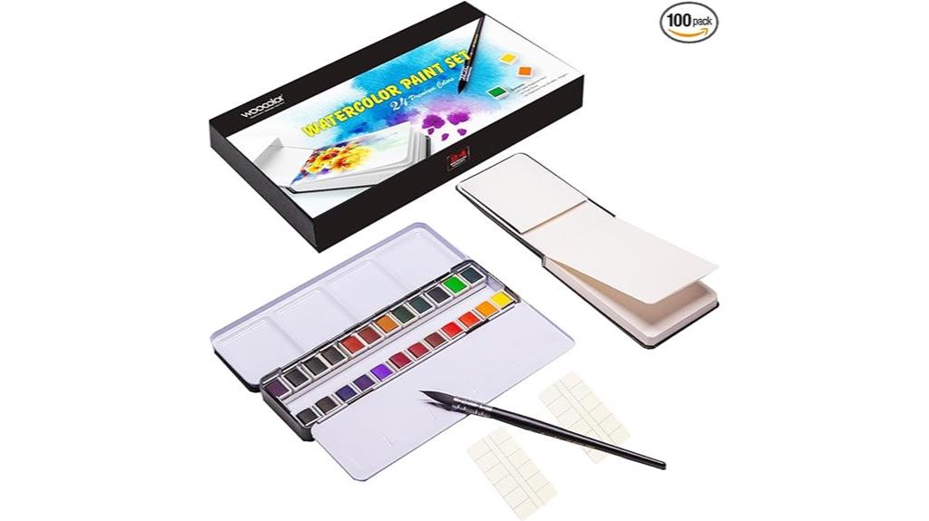 24 color watercolor set