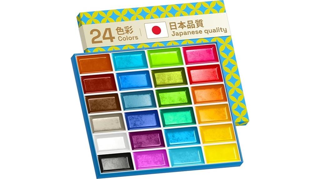 24 color watercolor set