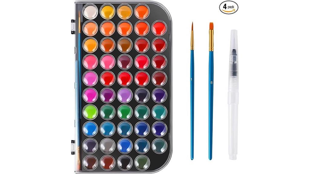 48 color watercolor painting set