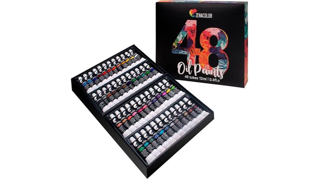 48 tube zenacolor oil paints