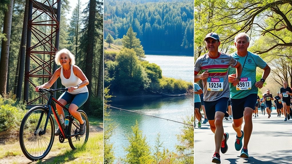 active seniors enjoy outdoor pursuits