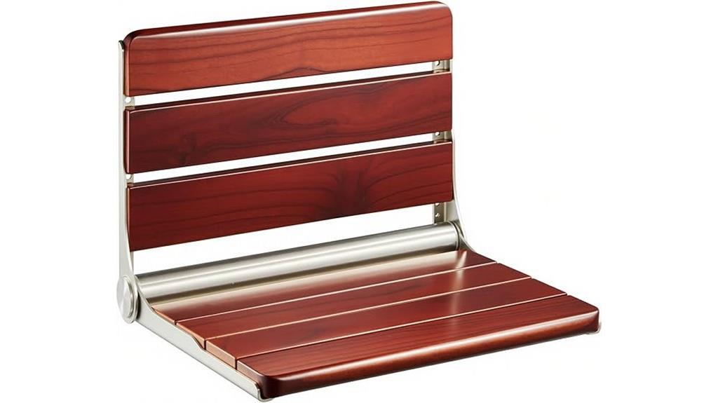 ada compliant teak shower seat