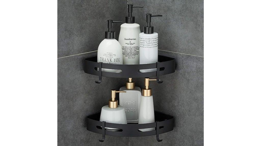 adhesive bathroom corner shelf