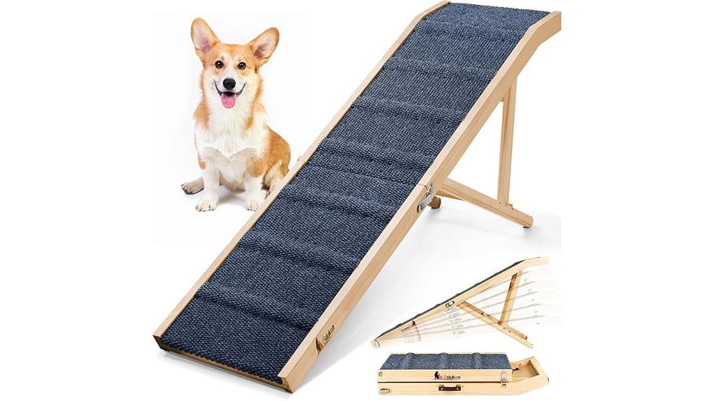 adjustable foldable dog ramp
