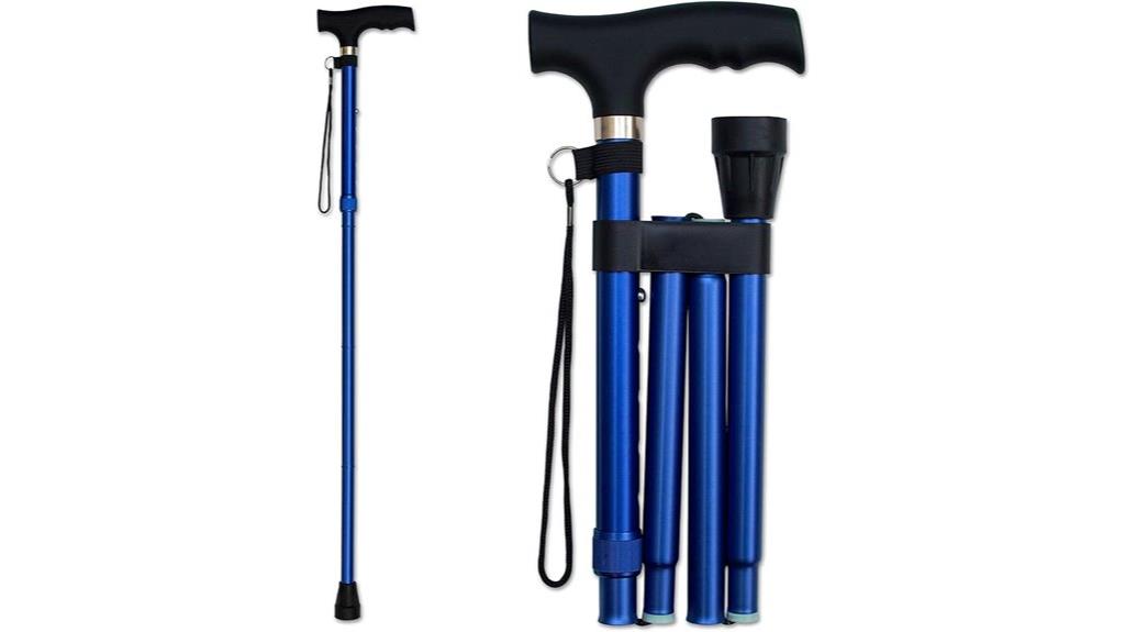 adjustable height folding cane