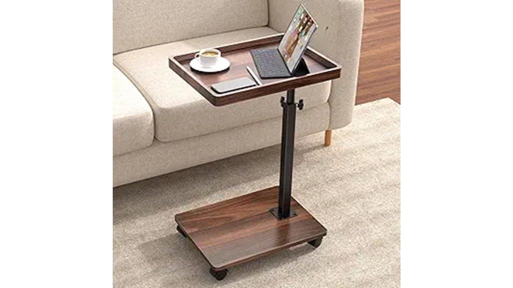 adjustable height swivel table