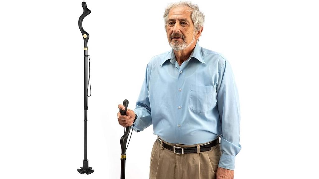 adjustable height walking cane