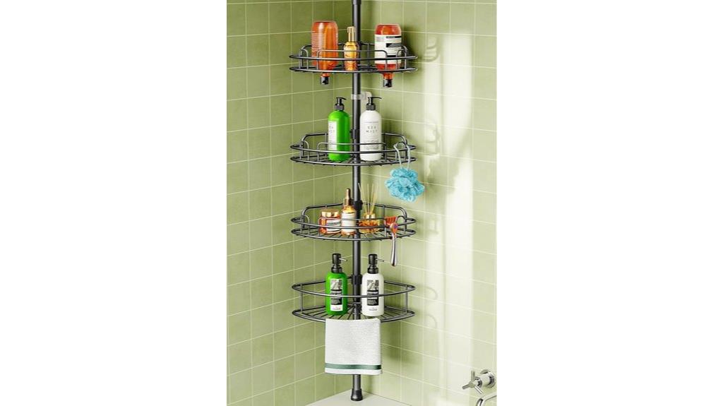 adjustable rust resistant shower organizer
