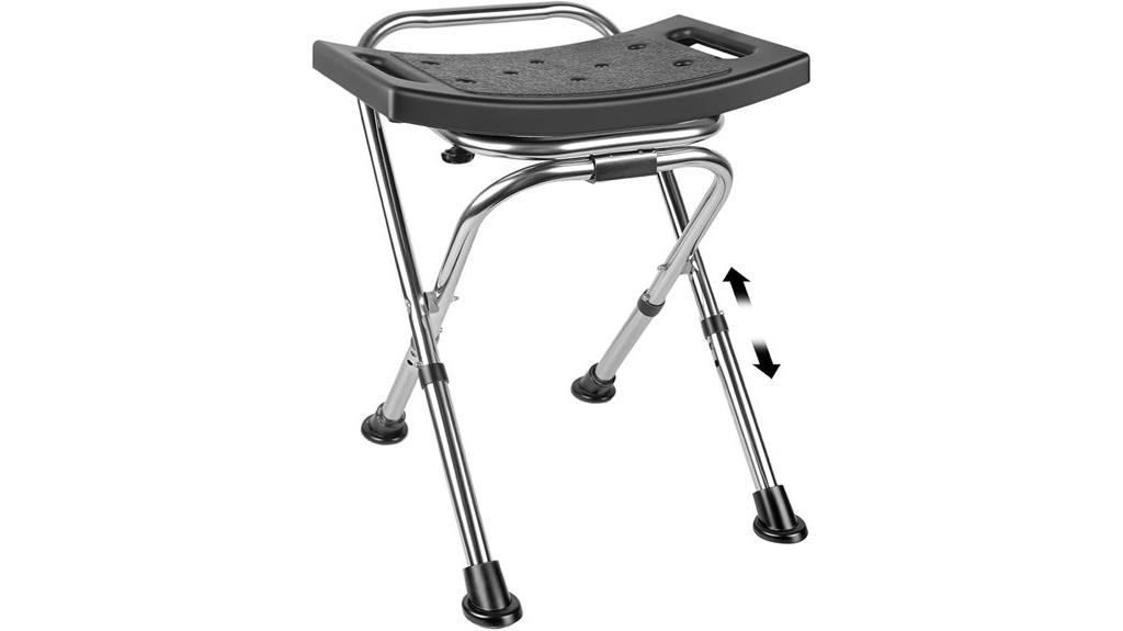adjustable stainless shower chair