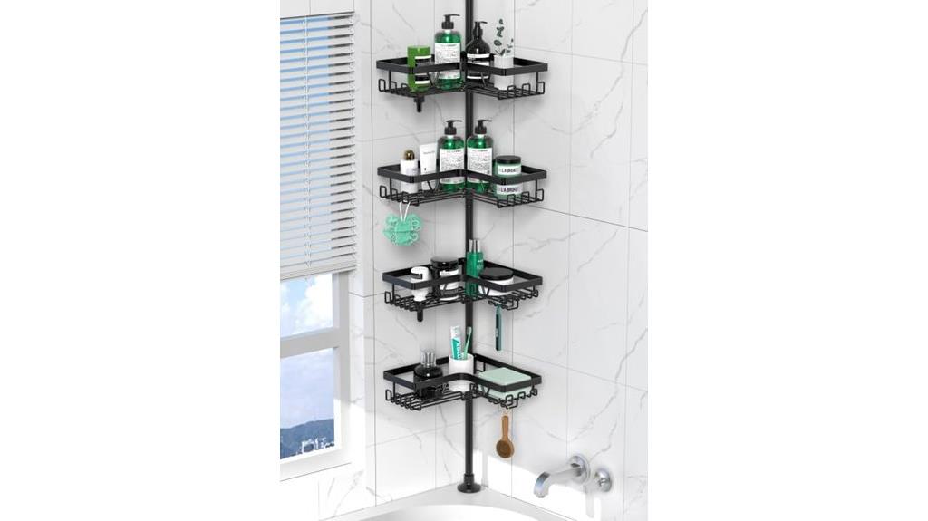 adjustable stainless steel shower caddy