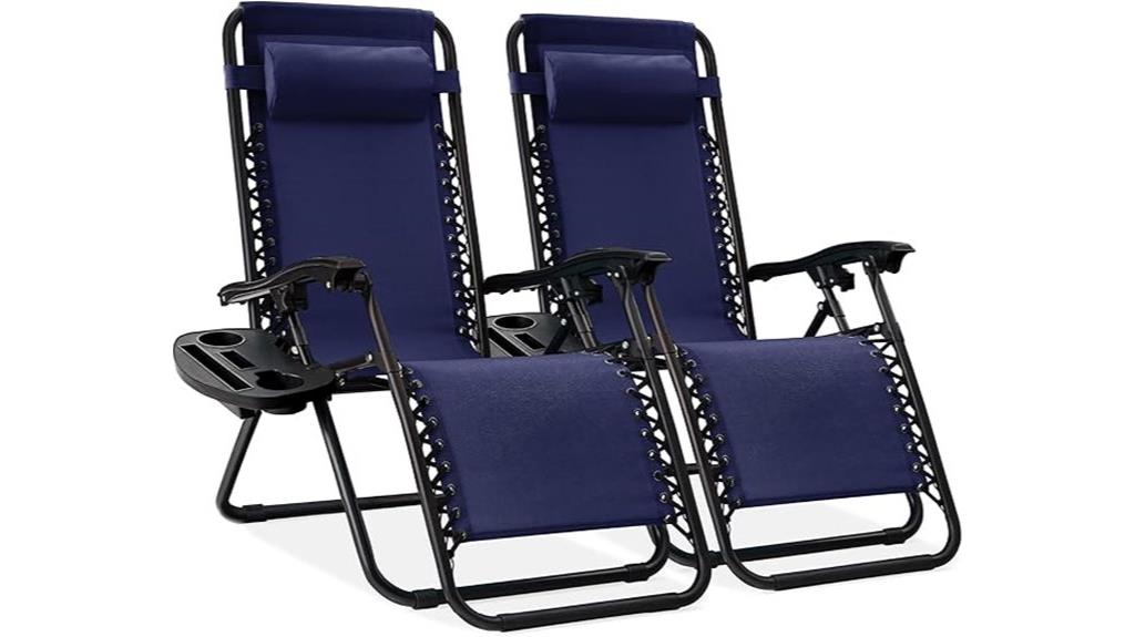 adjustable steel mesh lounge chairs