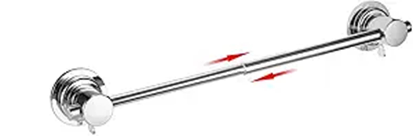 adjustable suction towel bar