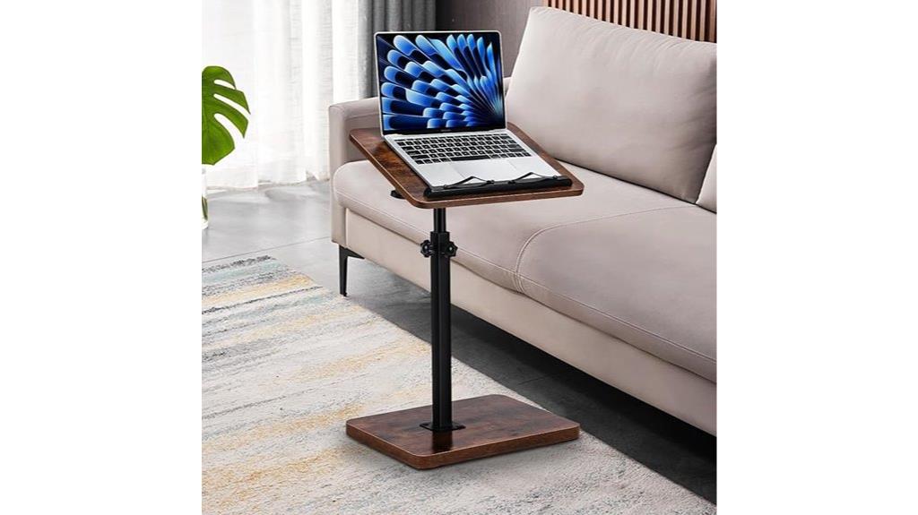 adjustable swivel couch table