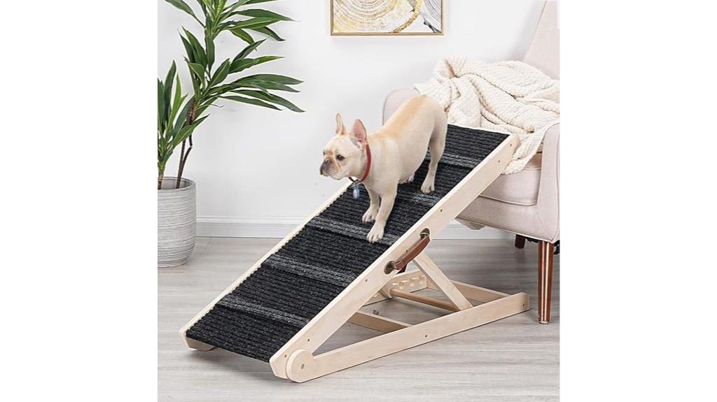 adjustable wooden dog ramp