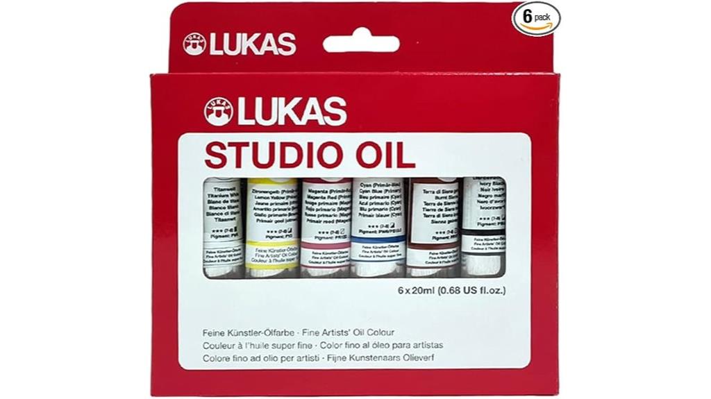 assorted oil paints set