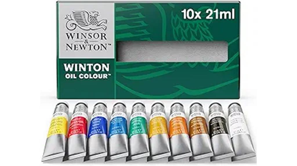 basic 10 tube oil paint set