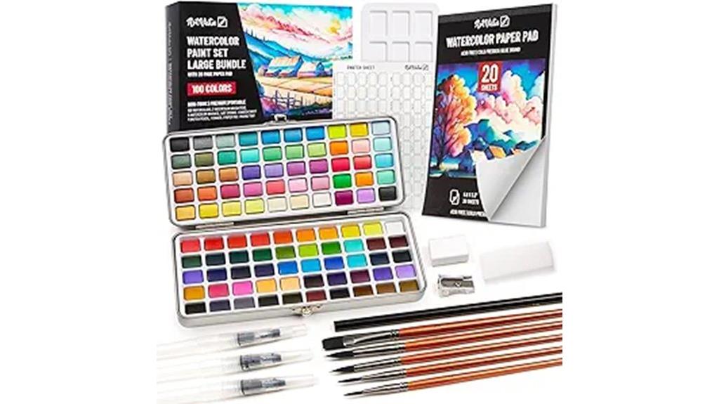 bright color watercolor set