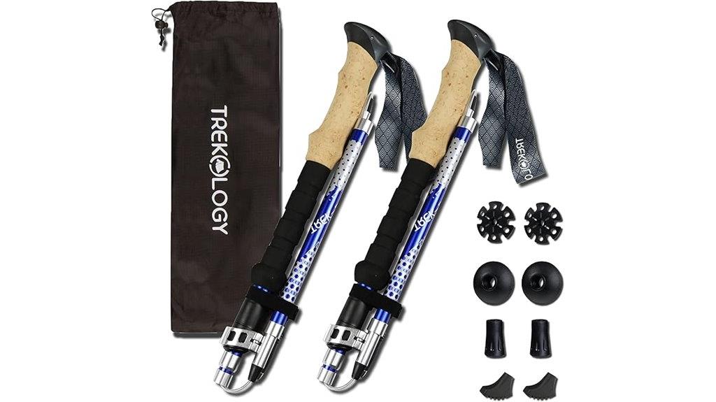 collapsible hiking trek poles