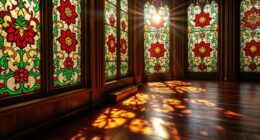 colorful nostalgic stained glass