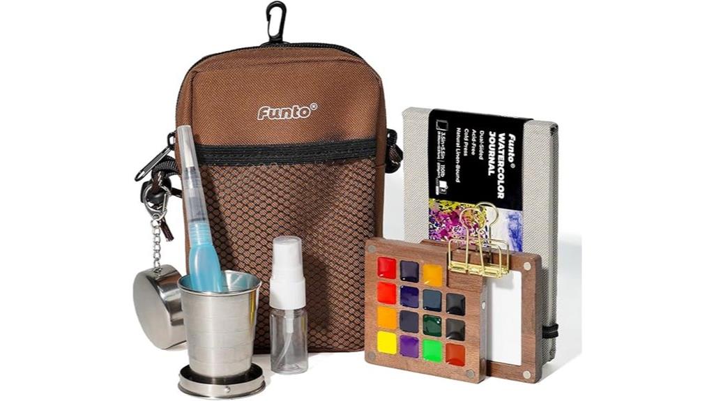 compact watercolor paint set