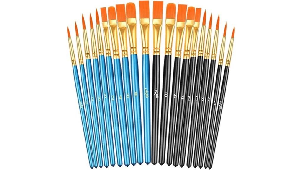 complete 20 piece art brush kit
