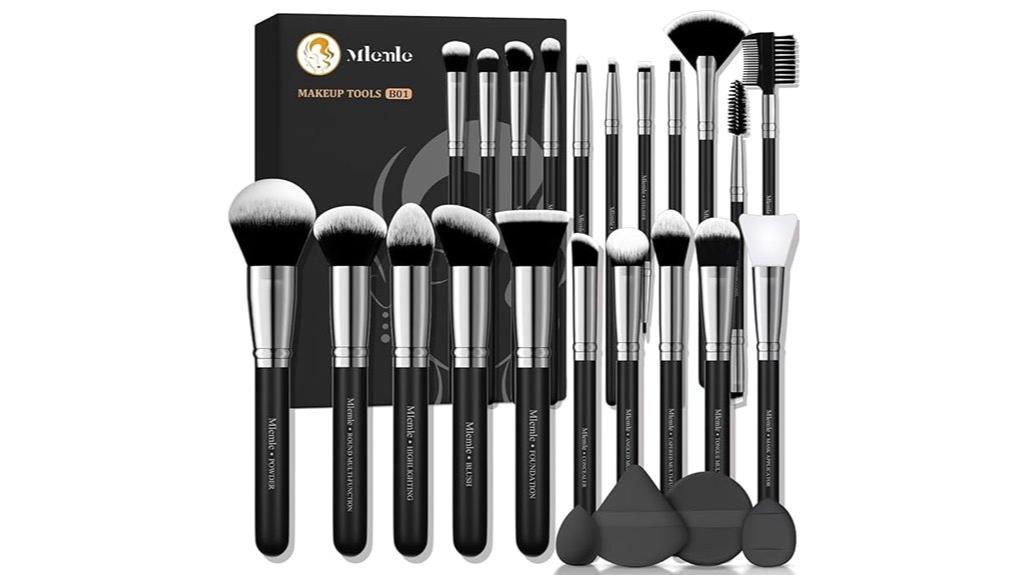 complete 25 piece makeup brush set