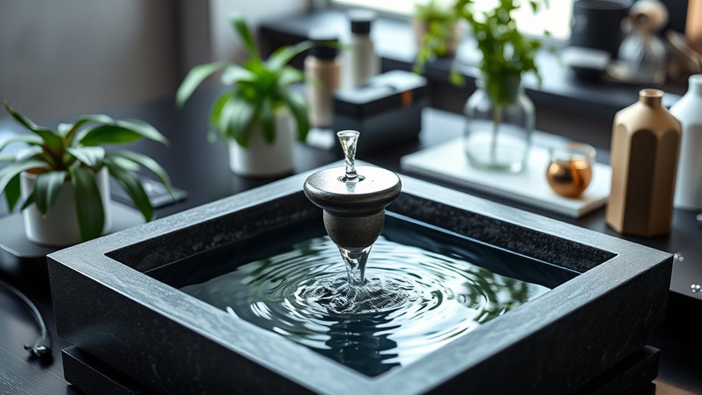 desk fountain size style capacity