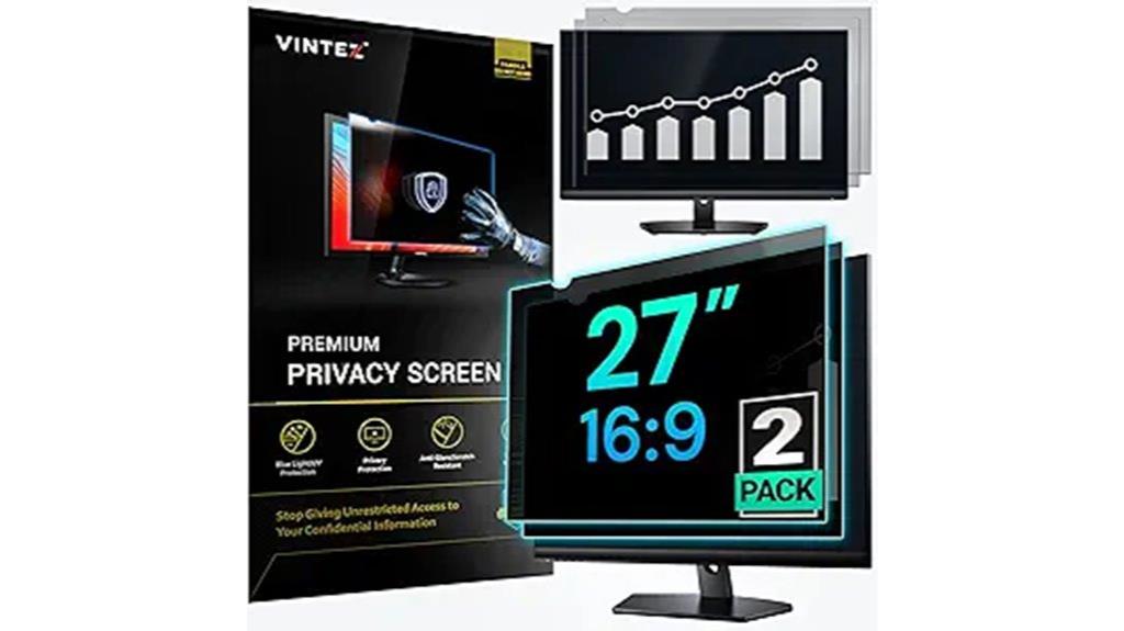 dual 27 inch privacy screens