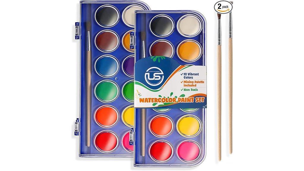 dual watercolor paint kit