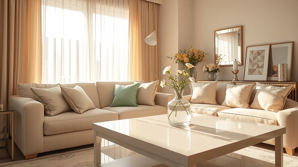 enhance lighting with reflective decor