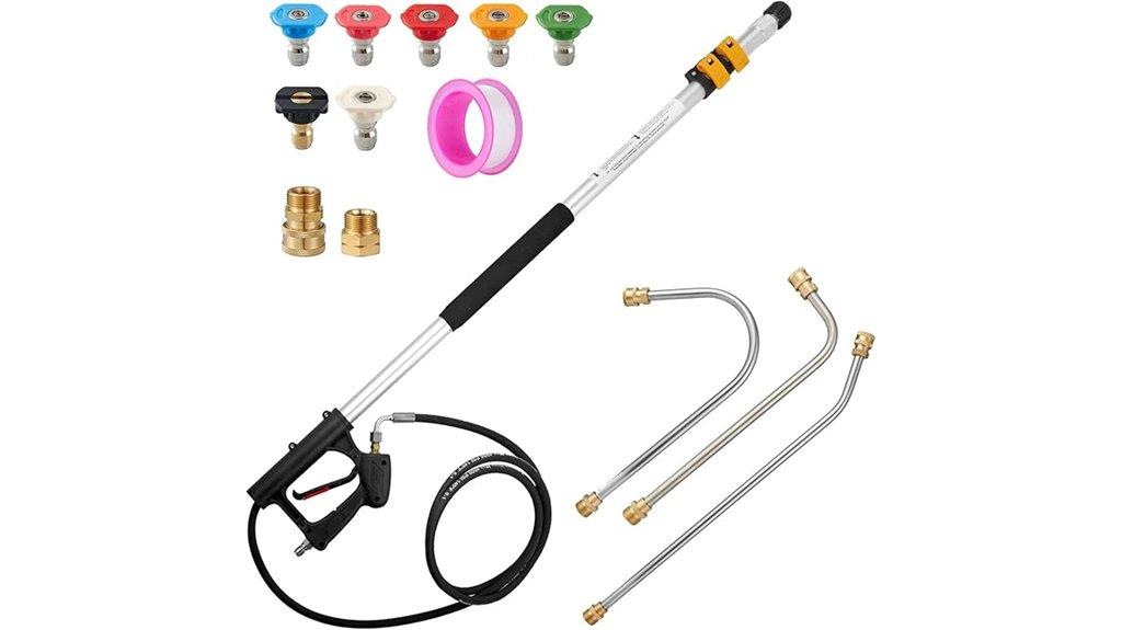 extendable pressure washer wand