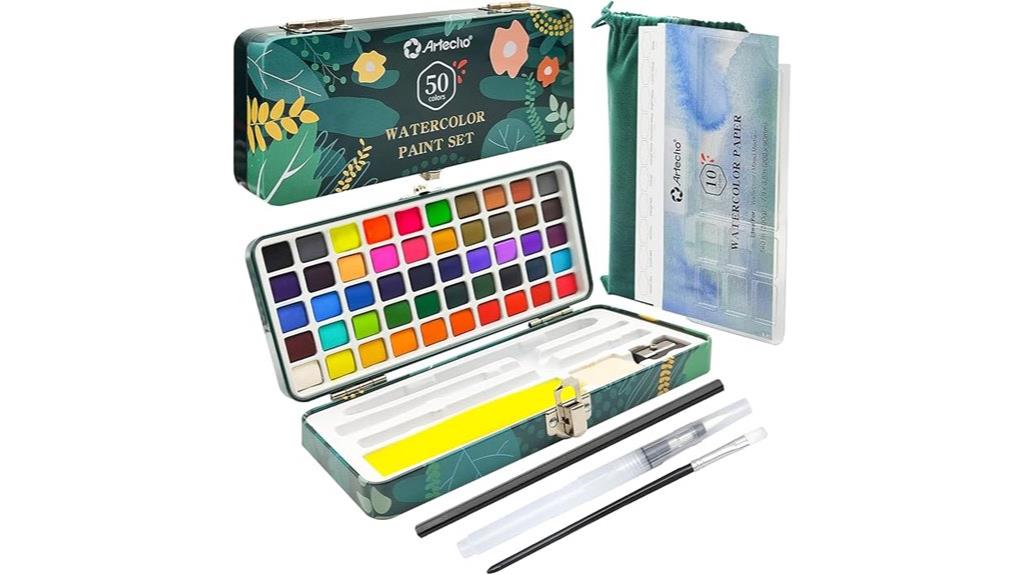 fifty color watercolor set