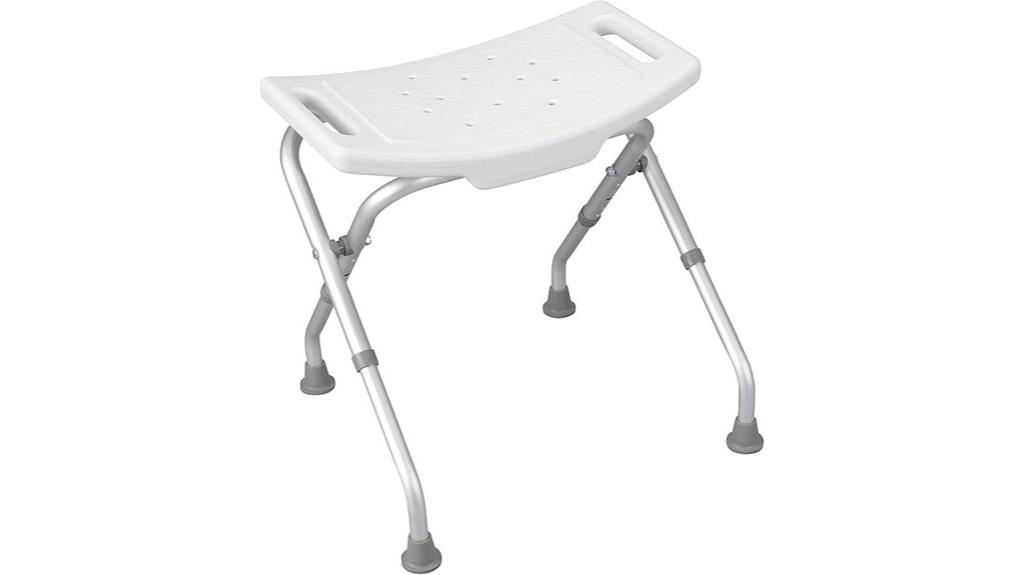 folding shower chair with drainage
