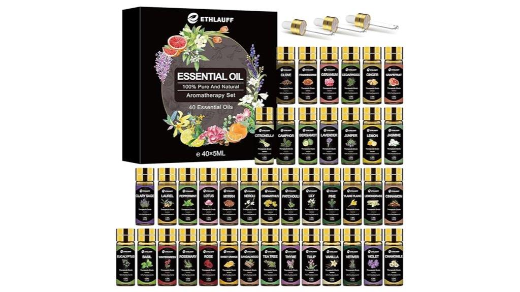forty piece aromatherapy oil set