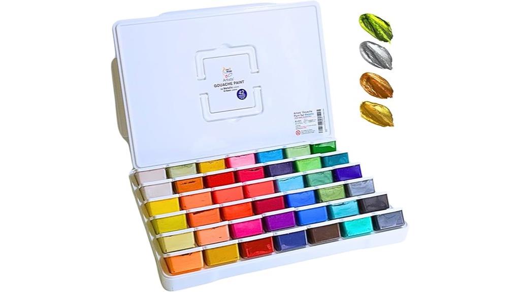 forty two color gouache set