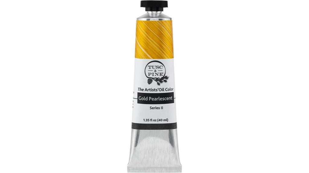 golden pearlescent oil paint