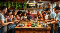 group cooking class sessions