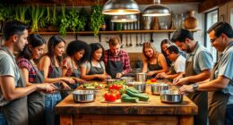 group cooking class sessions