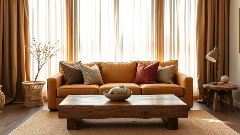 harmonious muted earthy tones