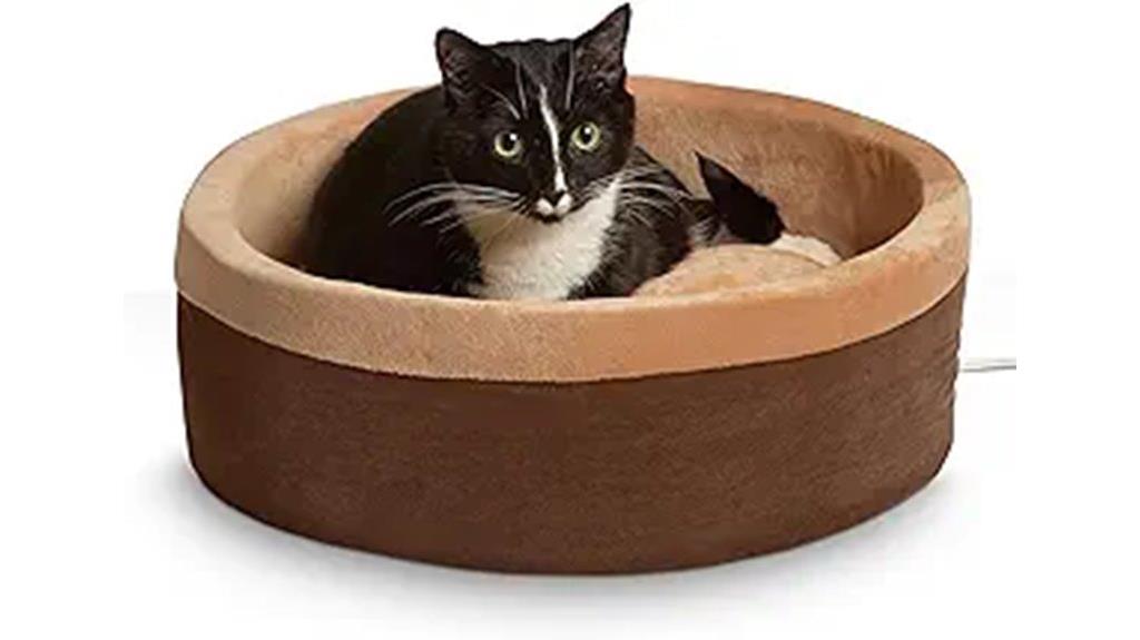 heated cat bed large