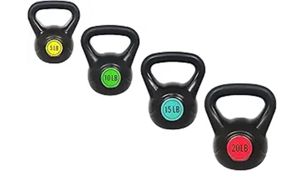 kettlebell set with wide grip
