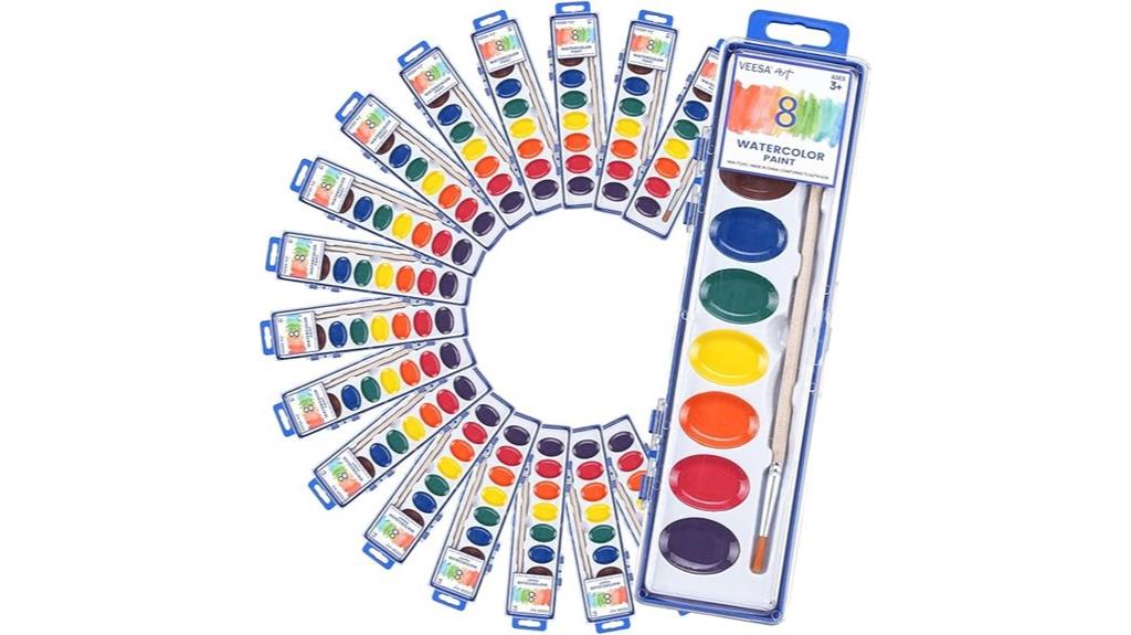 kids 8 color watercolor set