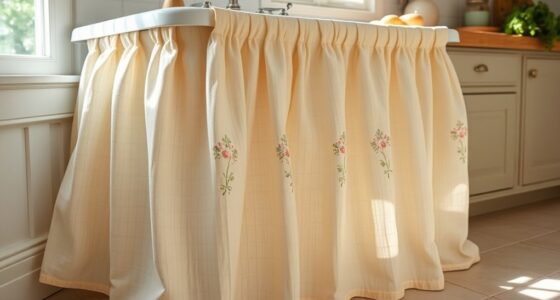 kitchen sink skirt decor
