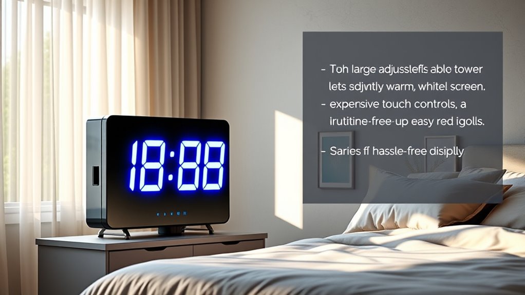 large adjustable display features
