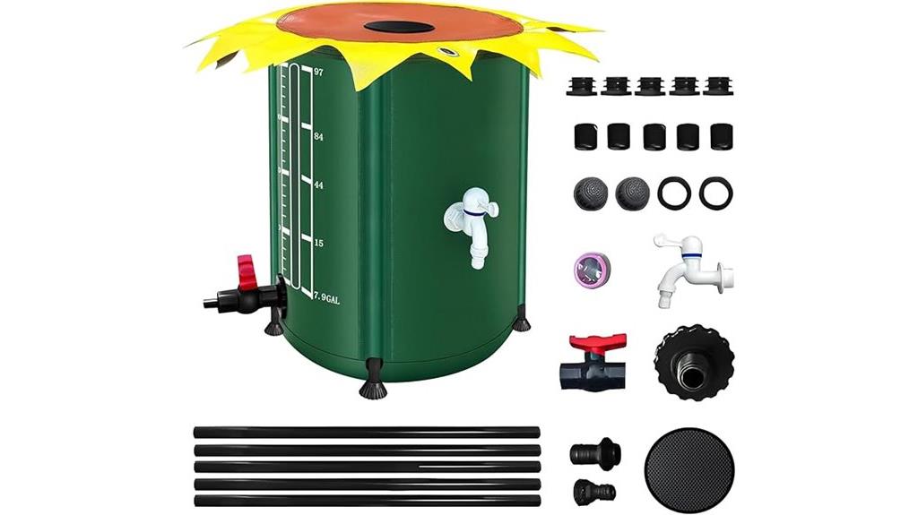 large collapsible rain barrel