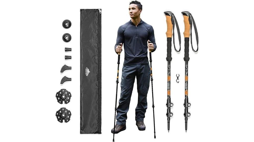lightweight aluminum trekking poles
