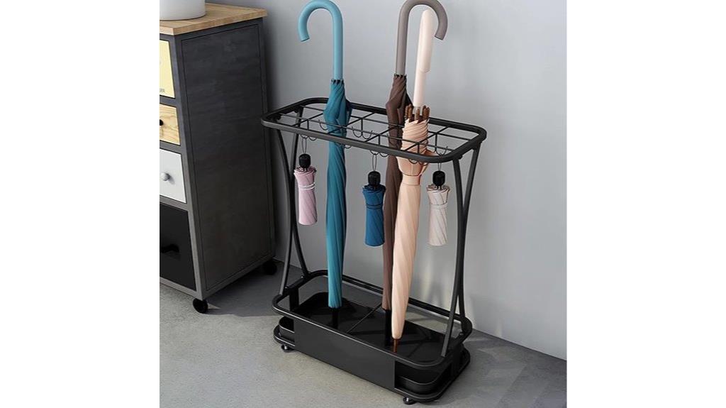 metal umbrella storage rack
