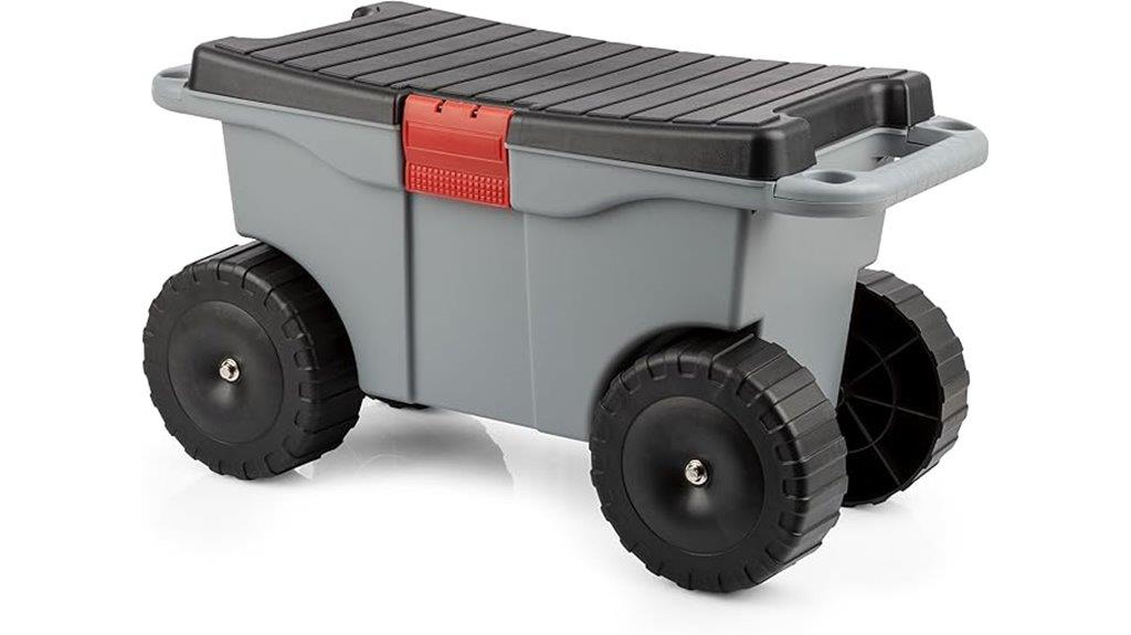 mobile garden cart seat