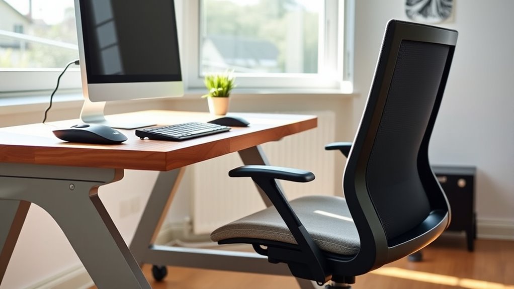 optimize desk and monitor height