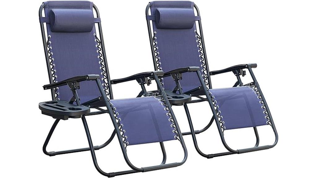 pair of patio zero gravity chairs